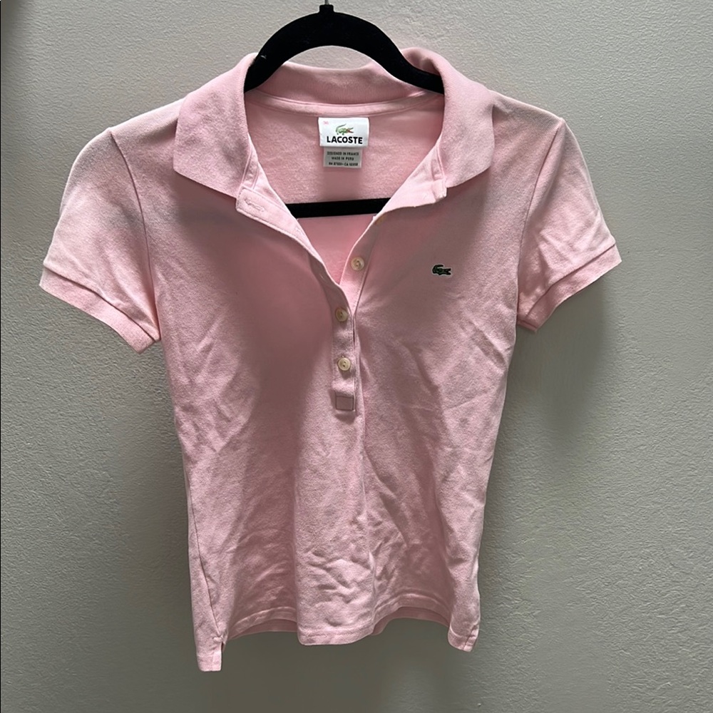 Lacoste Women's Pink Polo Shirt